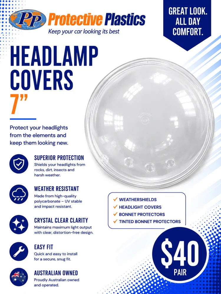 Headlight Protectors (7") — $40 per pair